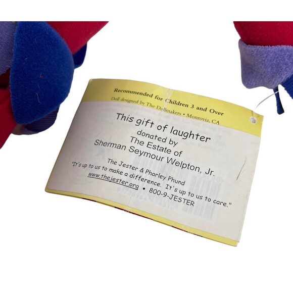 The Jester Has Lost His Jingle Plush Toy Stuffed Doll David Saltzman Kids play - Picture 10 of 14